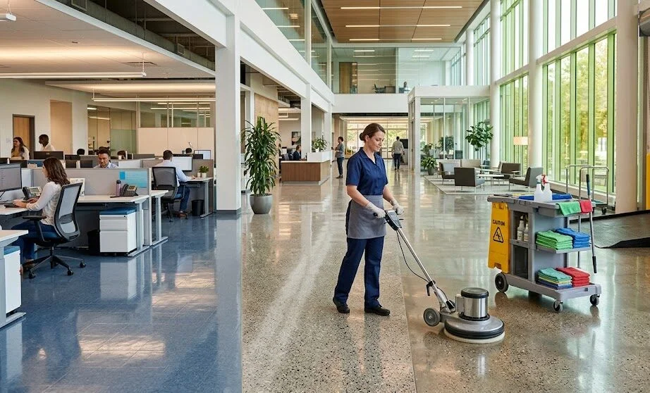 VCT, Terrazzo, or Concrete: How Floor Type Changes Your Cleaning Plan